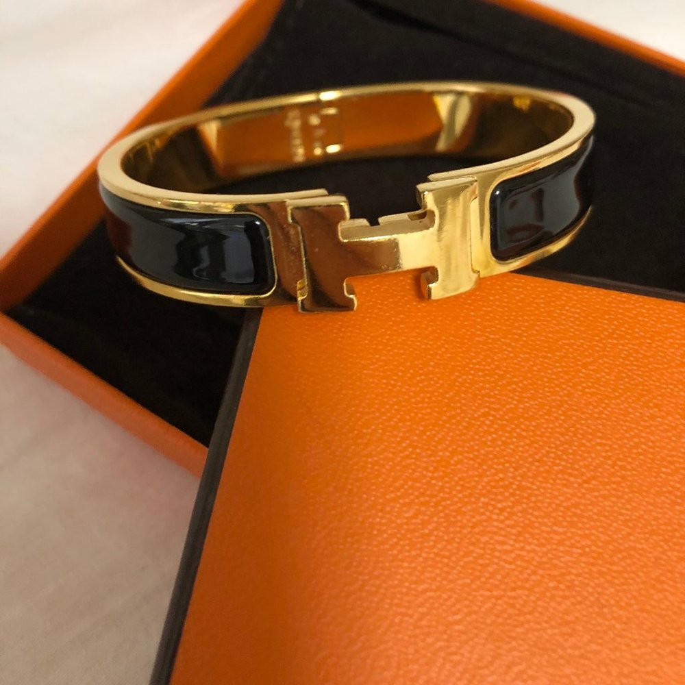 Hermes black Click H bracelet